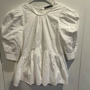 Zara Crisp White Blouse